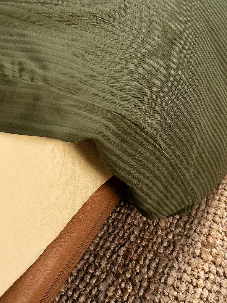ESSENZA | Biancheria da letto in raso 70x90cm / 140x200cm COLETTA Moss | 