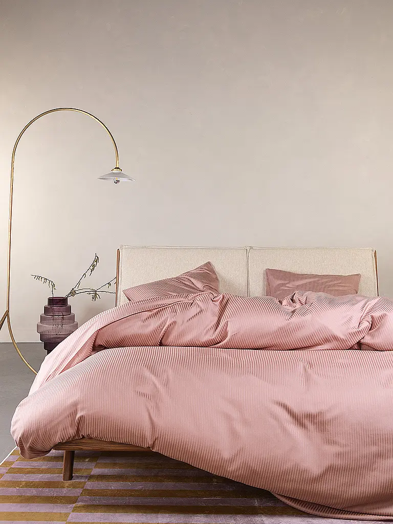 ESSENZA | Biancheria da letto in raso 70x90cm / 140x200cm COLETTA Woodrose | Rosa