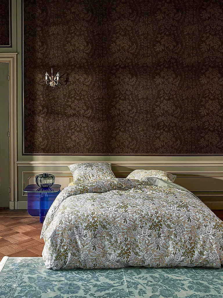 ESSENZA | Biancheria da letto in raso 70x90cm / 140x200cm Ophelia Hazy Blue | Verde chiaro