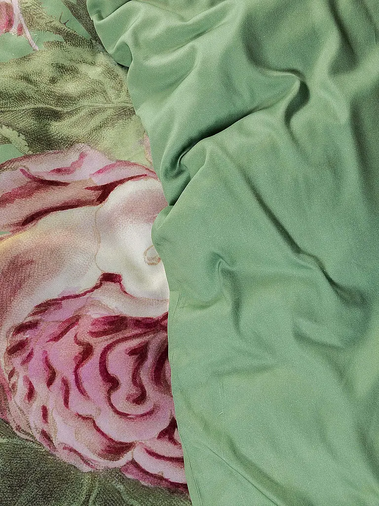ESSENZA | Biancheria da letto in raso 70x90cm / 140x220cm MADIA Verde Basilico | 