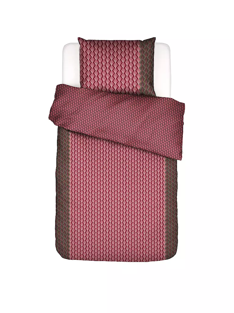 ESSENZA | Biancheria da letto in raso 70x90cm/140x200cm TESSE Rosso Ciliegia | Rosso