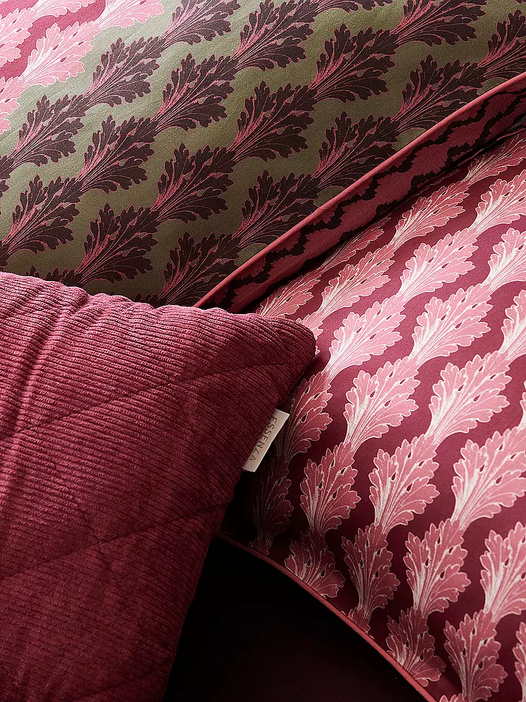 ESSENZA | Biancheria da letto in raso 70x90cm/140x200cm TESSE Rosso Ciliegia | 