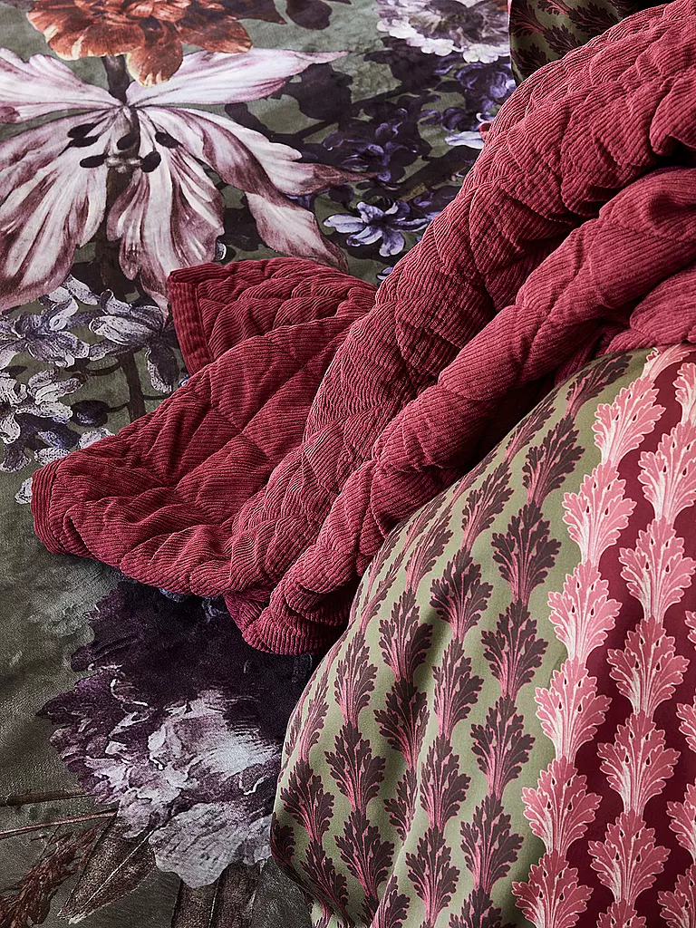 ESSENZA | Biancheria da letto in raso 70x90cm/140x200cm TESSE Rosso Ciliegia | 