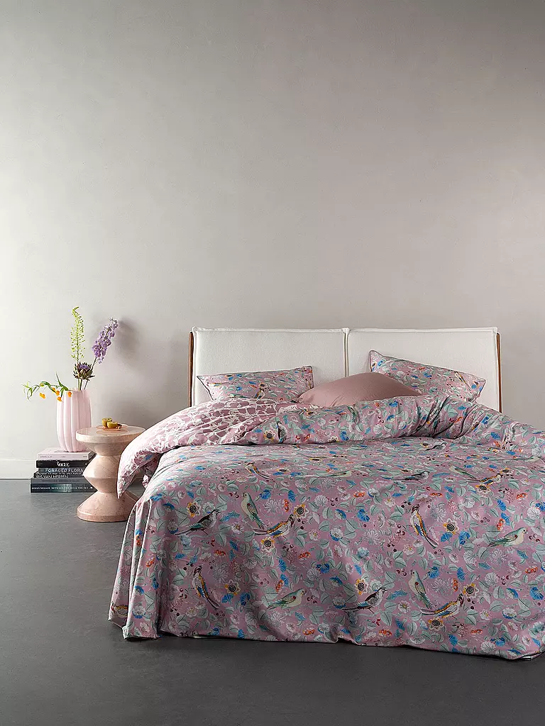 ESSENZA | Biancheria da letto in raso ALESTE 70x90cm/140x200cm Lilla pallido | Lilla