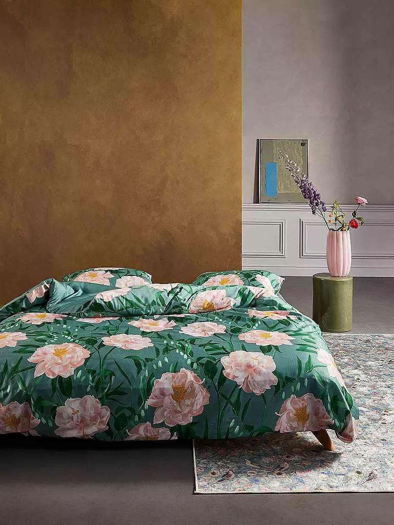 ESSENZA | Biancheria da letto in raso DOROTHEA 70x90cm/140x200cm Soft Teal | Menta