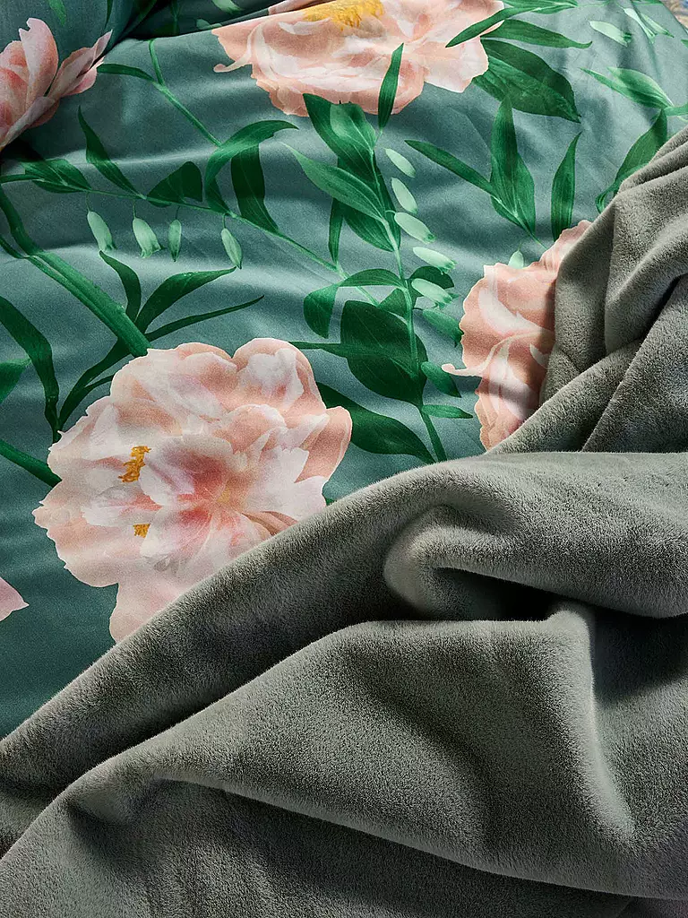 ESSENZA | Biancheria da letto in raso DOROTHEA 70x90cm/140x200cm Soft Teal | 