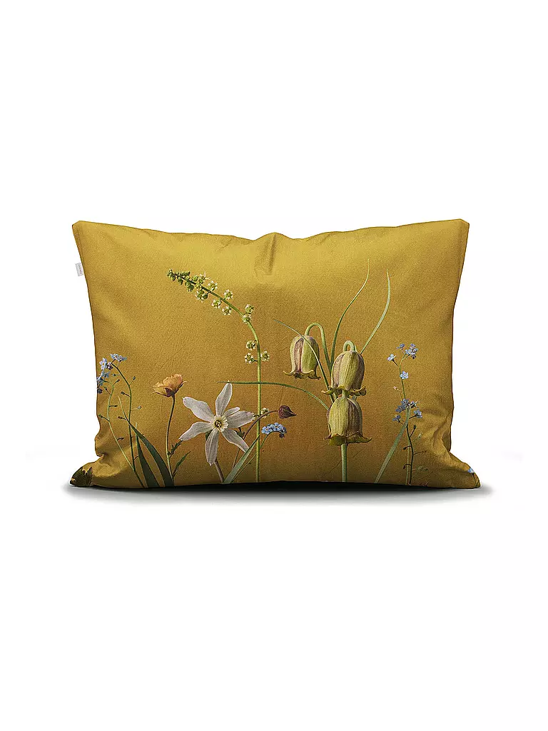 ESSENZA | Biancheria da letto in raso FABRICE 70x90cm/140x200cm Flower Ocher | Giallo