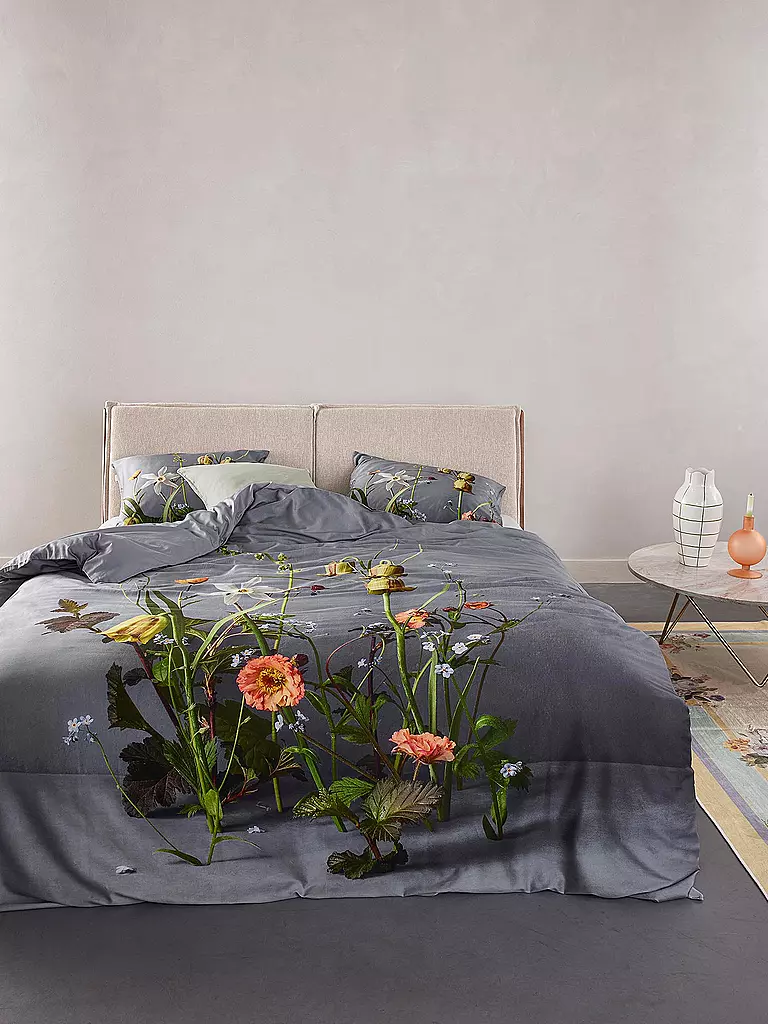 ESSENZA | Biancheria da letto in raso FABRICE 70x90cm/140x200cm Grigio | Grigio