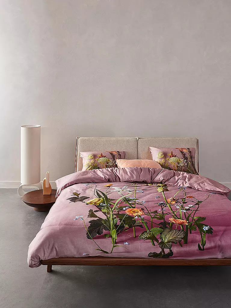 ESSENZA | Biancheria da letto in raso FABRICE 70x90cm/140x200cm Woodrose | Rosa