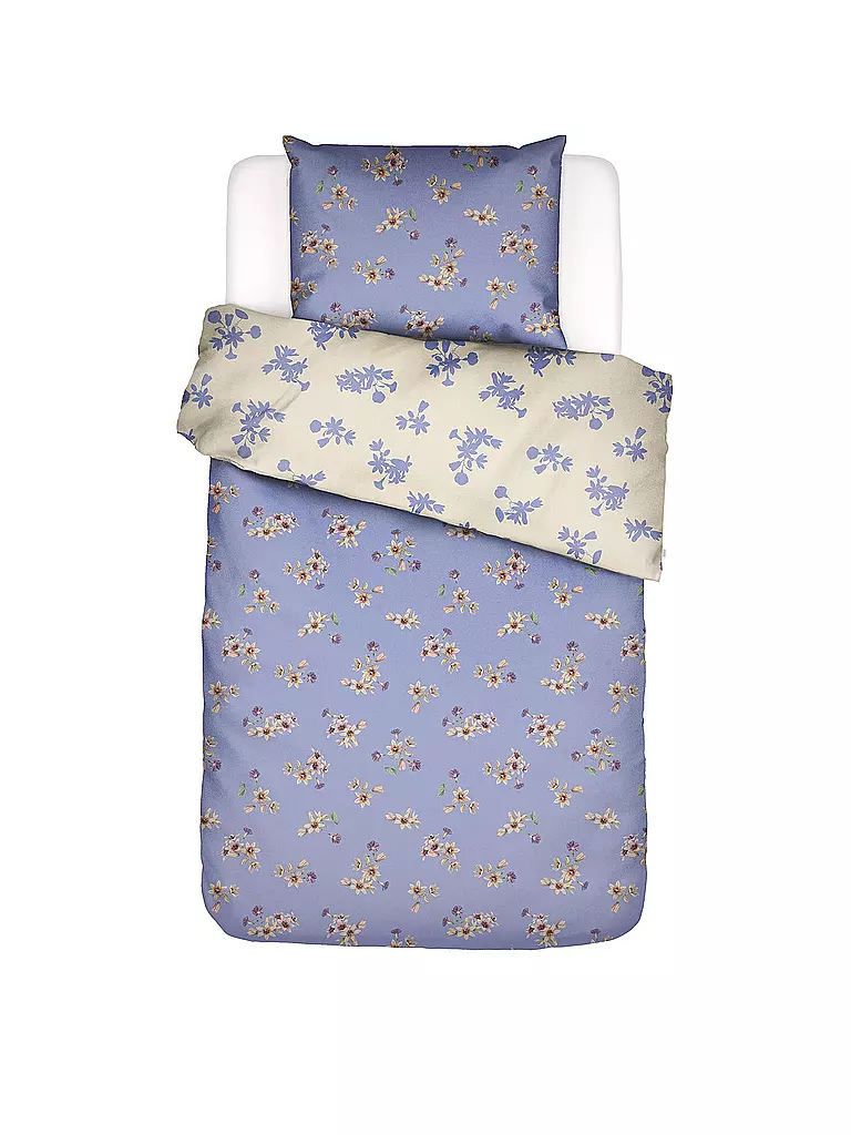 ESSENZA | Biancheria da letto in raso FIORA 70x90cm/140x200cm Lavander Blue | Lilla