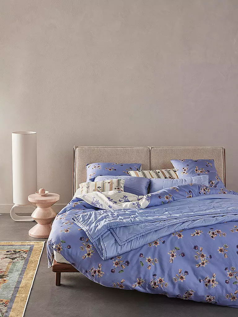 ESSENZA | Biancheria da letto in raso FIORA 70x90cm/140x200cm Lavander Blue |