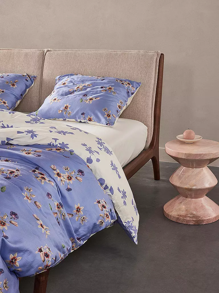 ESSENZA | Biancheria da letto in raso FIORA 70x90cm/140x200cm Lavander Blue |