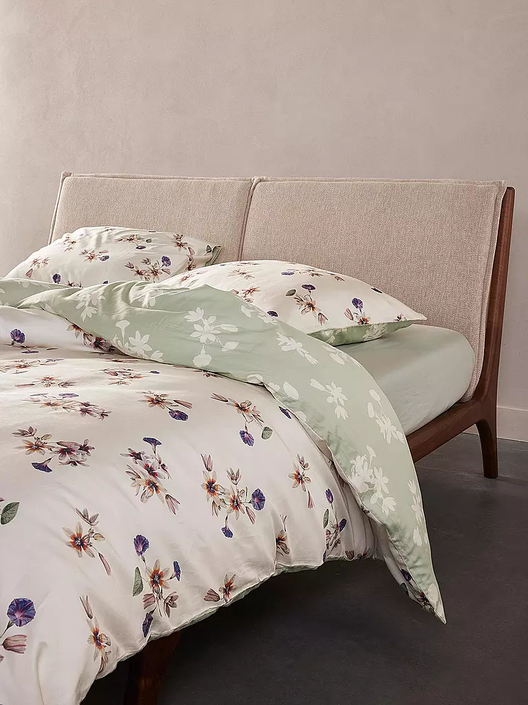 ESSENZA | Biancheria da letto in raso FIORA 70x90cm/140x200cm Vanilla |