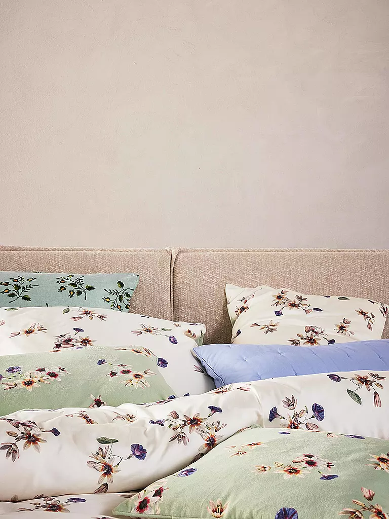 ESSENZA | Biancheria da letto in raso FIORA 70x90cm/140x200cm Vanilla |