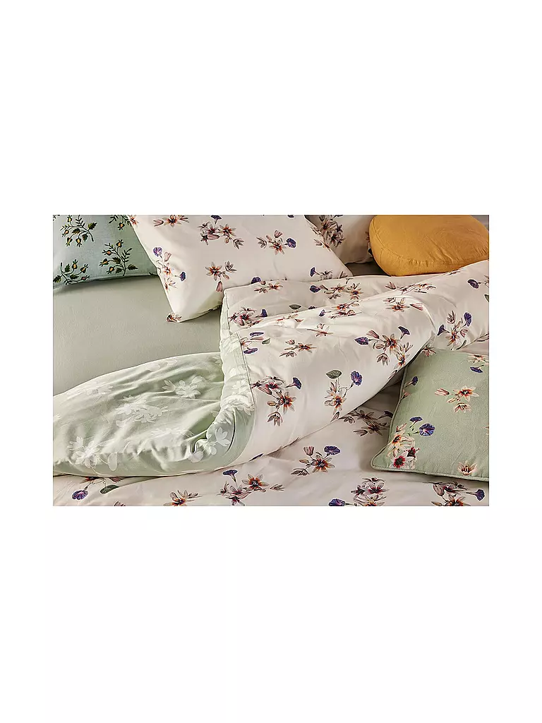ESSENZA | Biancheria da letto in raso FIORA 70x90cm/140x200cm Vanilla |