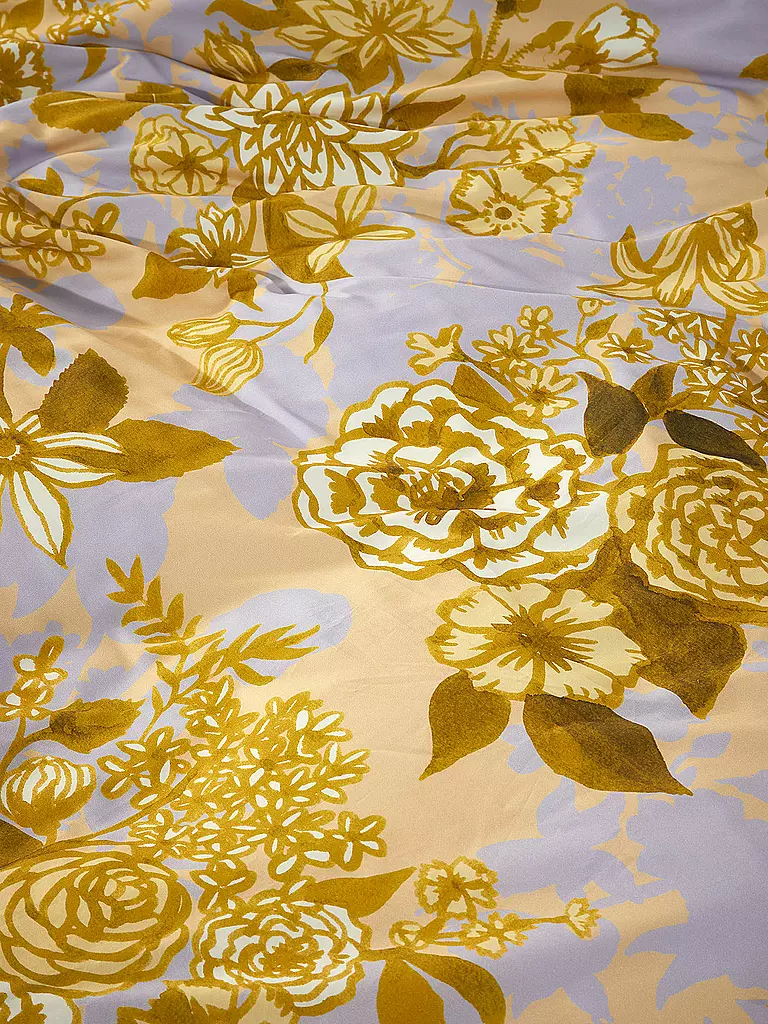 ESSENZA | Biancheria da letto in raso FLORE 70x90cm/140x200cm Yellow Straw | 