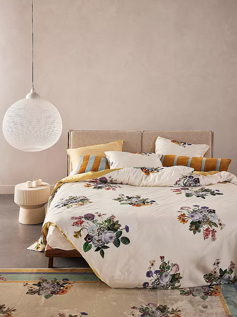 ESSENZA | Biancheria da letto in raso LAURINE 70x90cm/140x200cm Vanilla | Beige