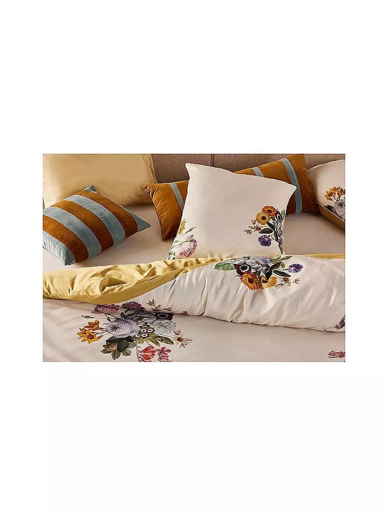 ESSENZA | Biancheria da letto in raso LAURINE 70x90cm/140x200cm Vanilla | Beige