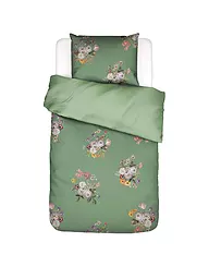 ESSENZA | Biancheria da letto in raso LAURINE 70x90cm/140x200cm Vanilla | Verde scuro