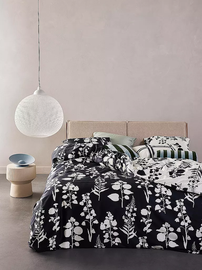 ESSENZA | Biancheria da letto in raso LIVA 70x90cm/140x200cm Antracite | Grigio