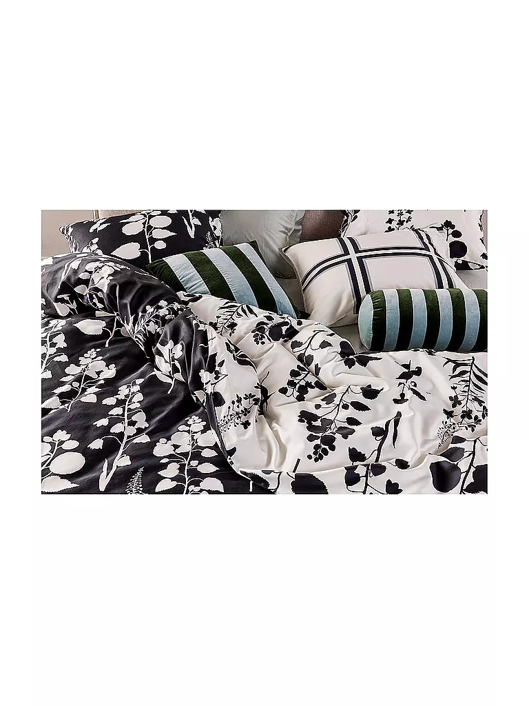 ESSENZA | Biancheria da letto in raso LIVA 70x90cm/140x200cm Antracite |