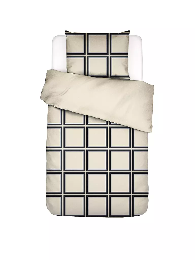 ESSENZA | Biancheria da letto in raso LUCA 70x90cm/140x200cm Vanilla | Beige