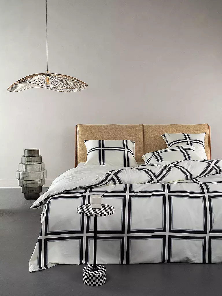 ESSENZA | Biancheria da letto in raso LUCA 70x90cm/140x200cm Vanilla | Beige