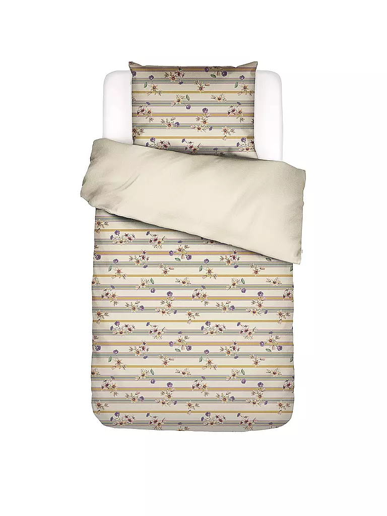 ESSENZA | Biancheria da letto in raso ROSELINA 70x90cm/140x200cm Vanilla | Beige