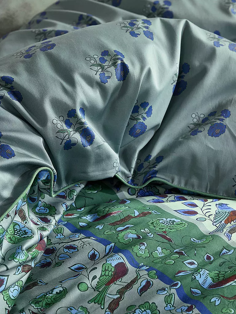 ESSENZA | Biancheria da letto in raso VALERIA 70x90cm/140x200cm Verde tenue |