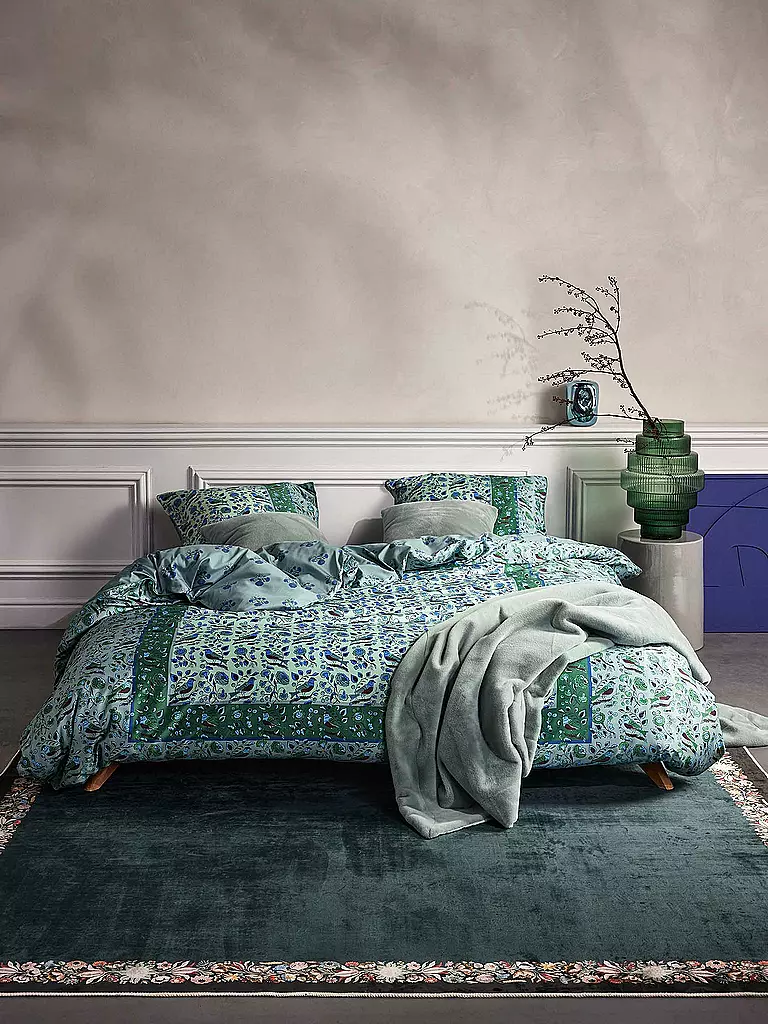 ESSENZA | Biancheria da letto in raso VALERIA 70x90cm/140x200cm Verde tenue | Menta