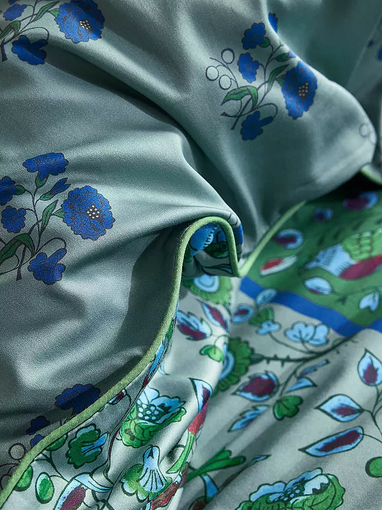 ESSENZA | Biancheria da letto in raso VALERIA 70x90cm/140x200cm Verde tenue |