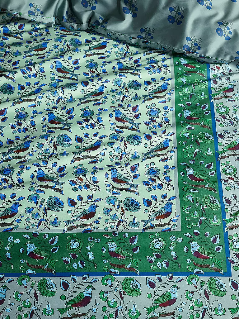 ESSENZA | Biancheria da letto in raso VALERIA 70x90cm/140x200cm Verde tenue |