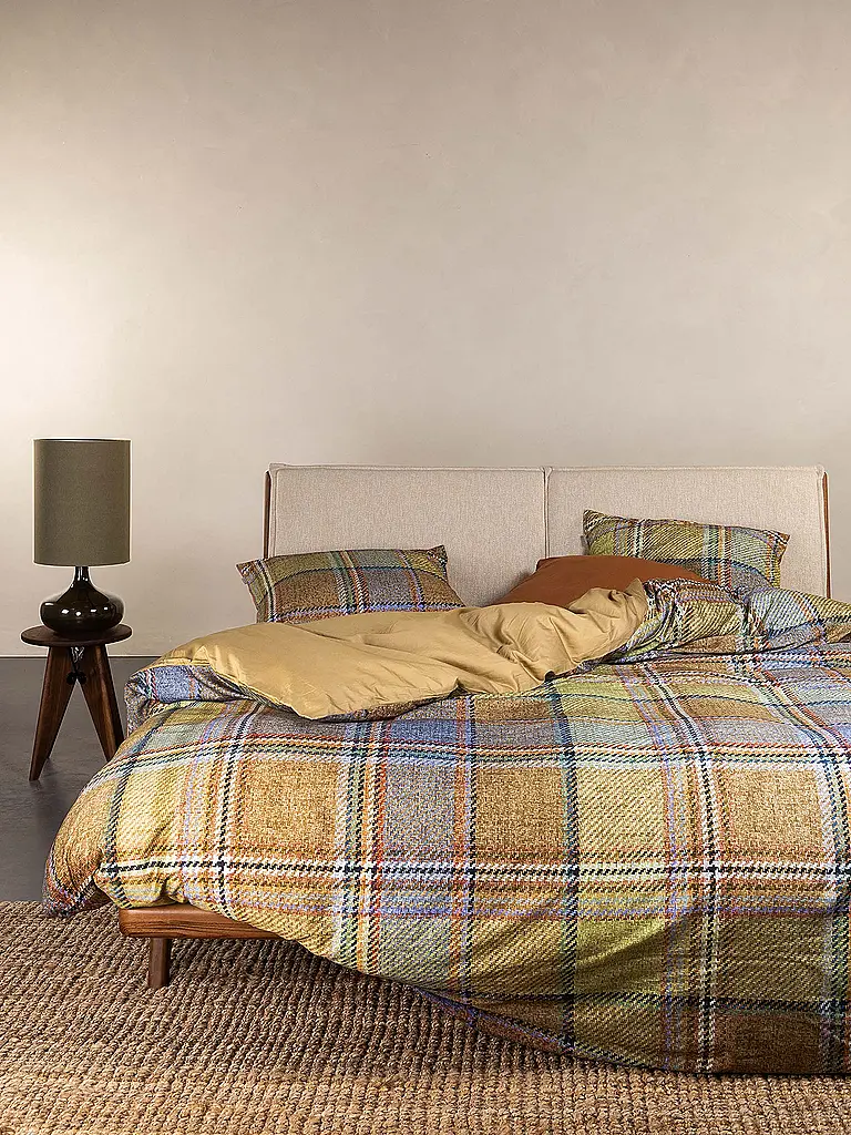 ESSENZA | Biancheria da letto in twill 70x90 cm / 140x200 cm MEAU Camel | Senape