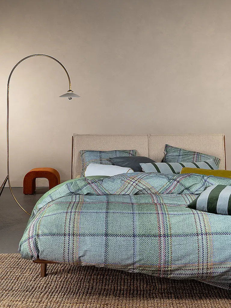 ESSENZA | Biancheria da letto in twill 70x90cm / 140x200cm MEAU Basil Green | Verde chiaro
