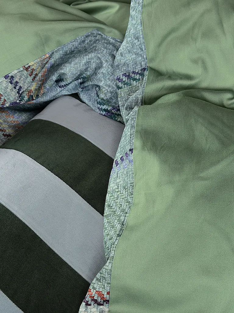 ESSENZA | Biancheria da letto in twill 70x90cm / 140x200cm MEAU Basil Green | Verde chiaro