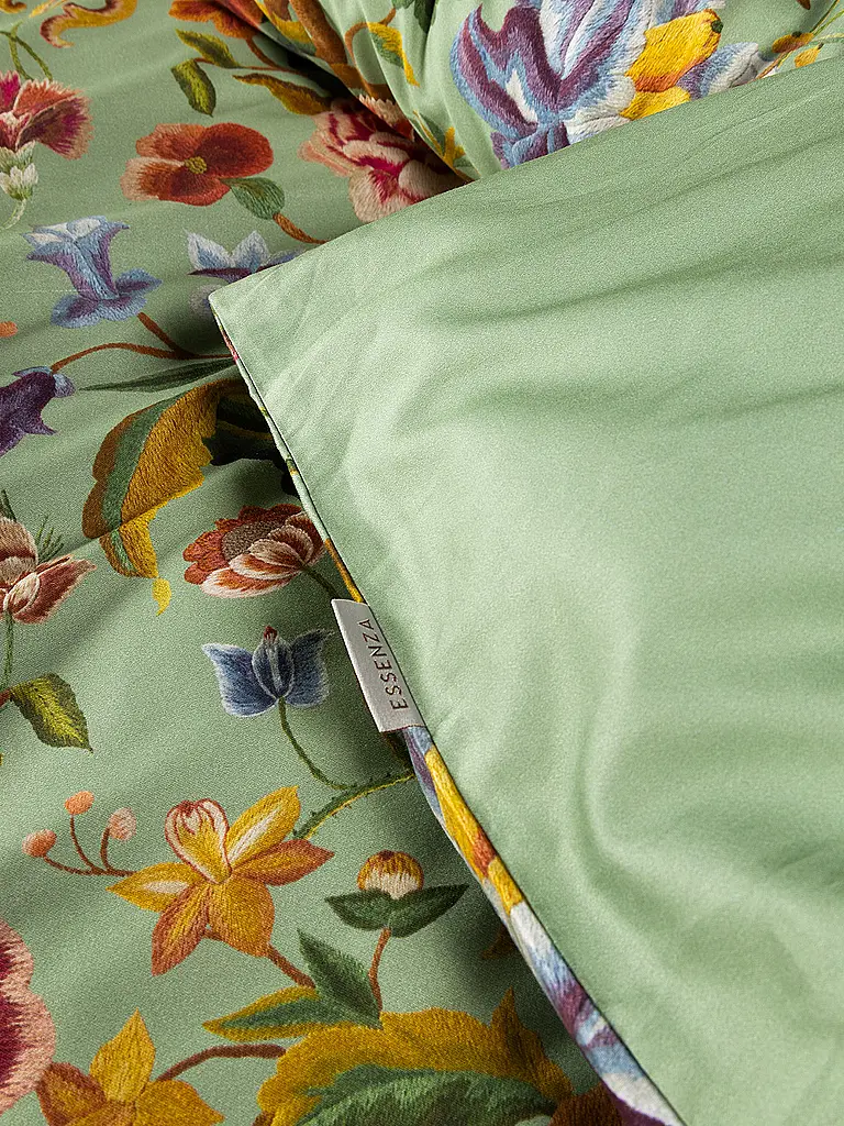 ESSENZA | Biancheria da letto in twill 70x90cm / 140x200cm ROSANELLA Basil Green |