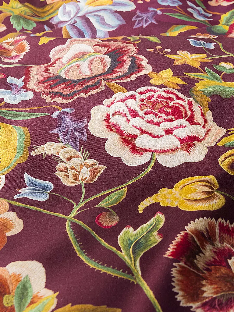 ESSENZA | Biancheria da letto in twill 70x90cm / 140x200cm ROSANELLA Malva / Vino |