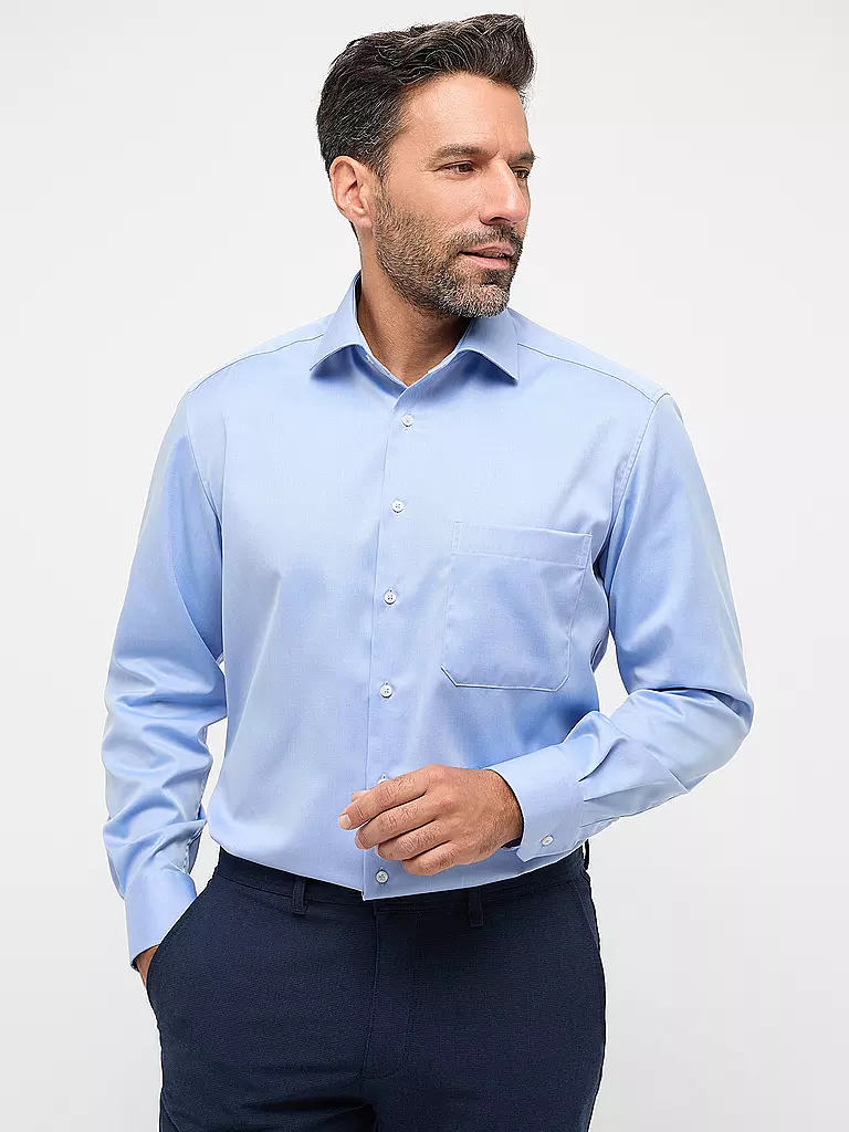 ETERNA | Hemd Comfort Fit | Blu