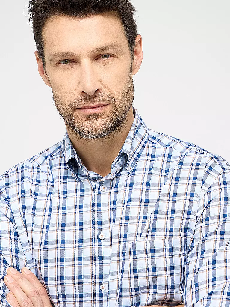 ETERNA | Hemd Comfort Fit | Blu