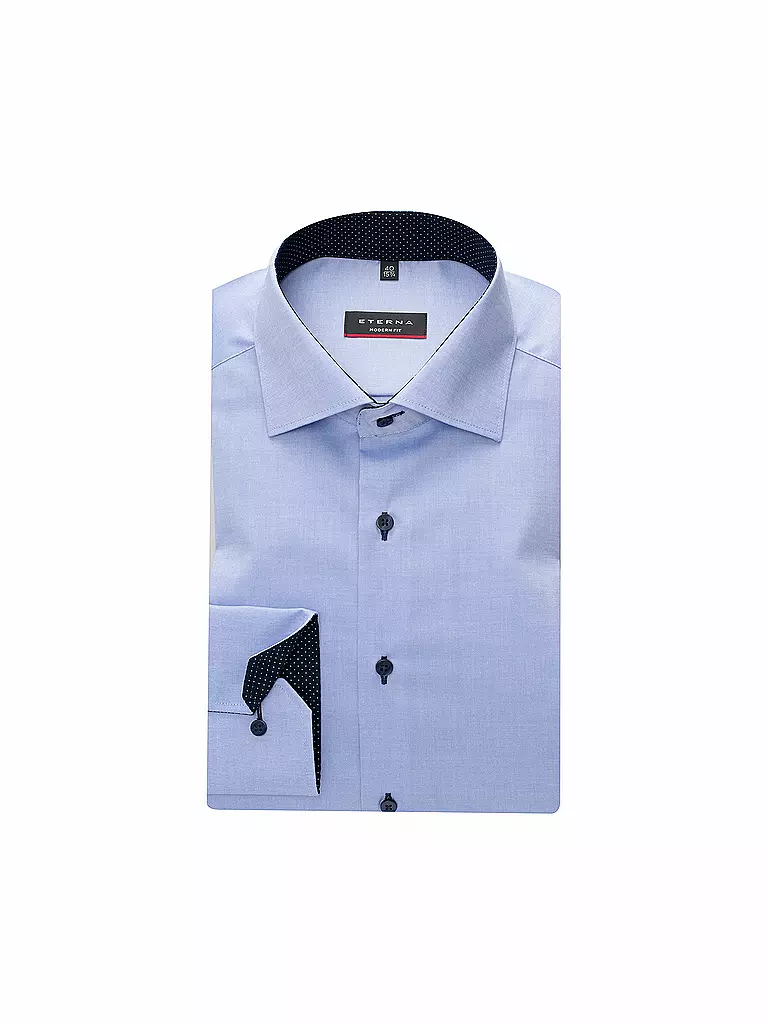 ETERNA | Hemd Modern Fit | Blu