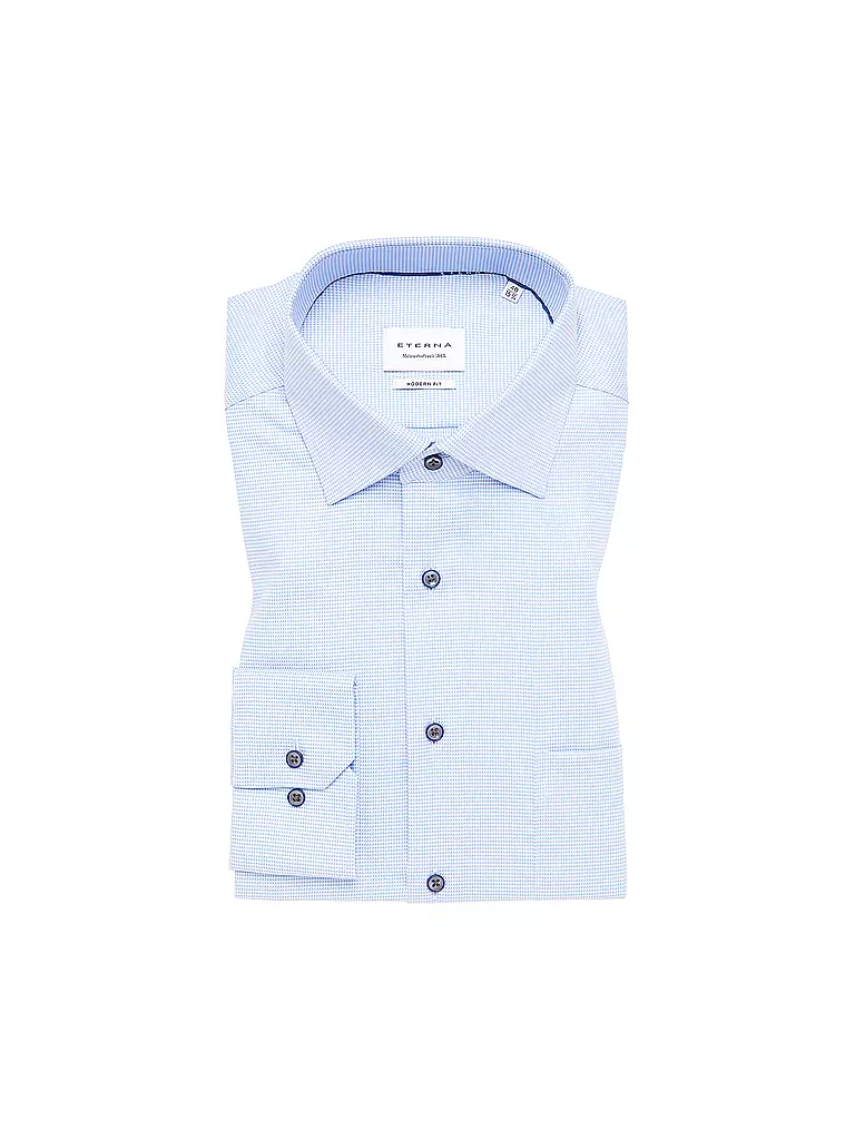 ETERNA | Hemd Modern Fit | Blu