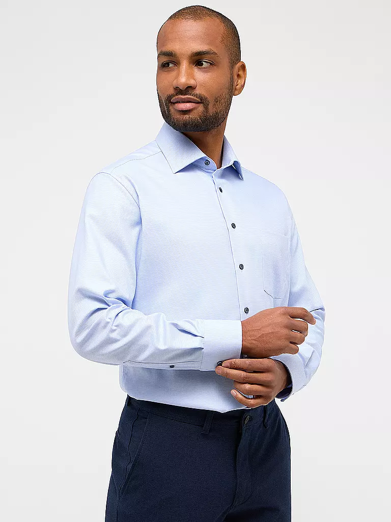ETERNA | Hemd Modern Fit | Blu
