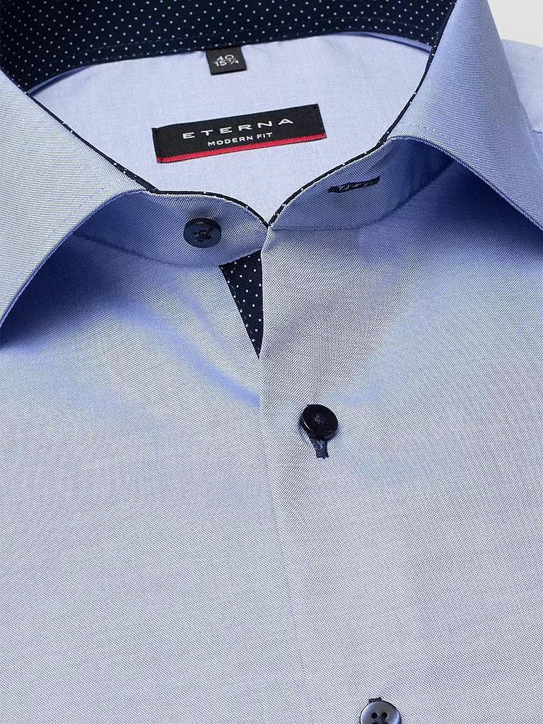 ETERNA | Hemd Modern Fit | Blu