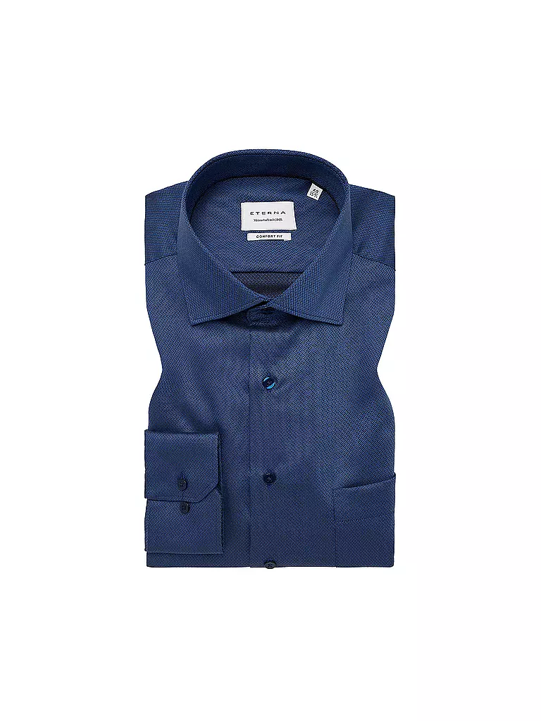 ETERNA | Hemd Regular Fit | Blu scuro