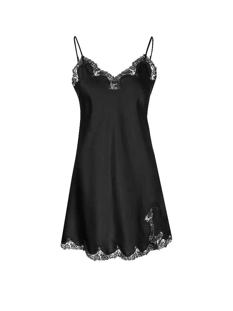 EVA BITZER | Negligé di seta | Nero