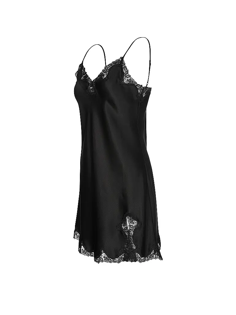 EVA BITZER | Negligé di seta | Nero