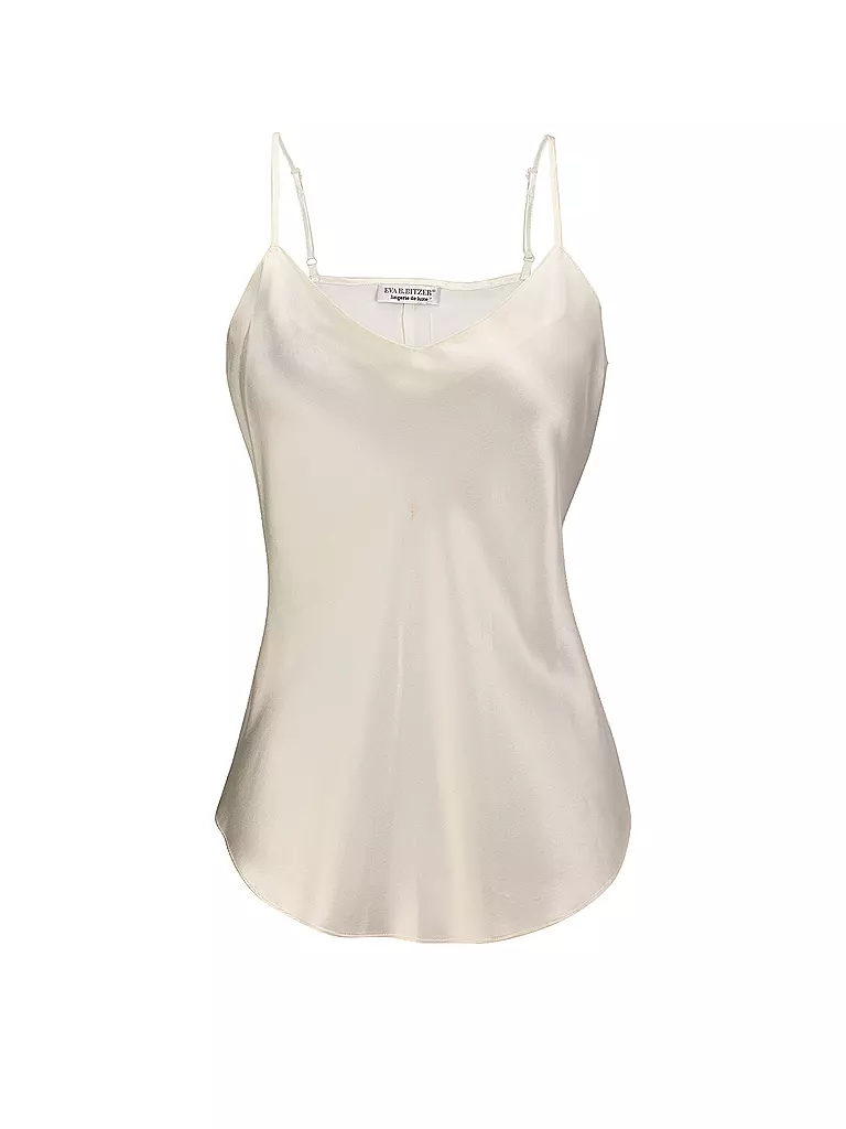 EVA BITZER | Seidentop champagner | Crema