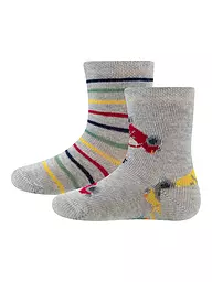EWERS | Calzini da neonato, confezione da 2, grigio mélange | Grigio chiaro
