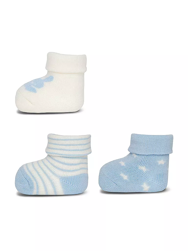 EWERS | Calzini da neonato, confezione da 3, azzurro | Blu