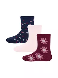 EWERS | Calzini da neonato, confezione da 3, bordeaux | Rosso scuro